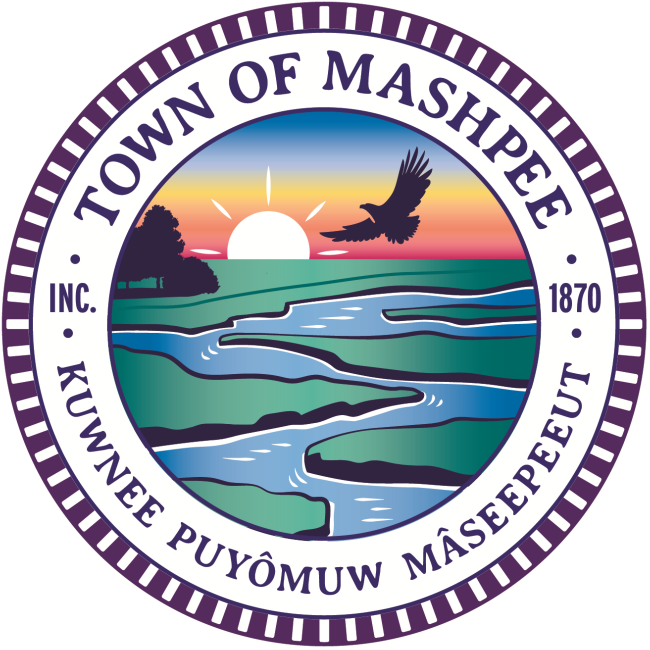 Mashpee Town Seal and Link to Town of Mashpee webpage